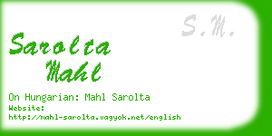 sarolta mahl business card